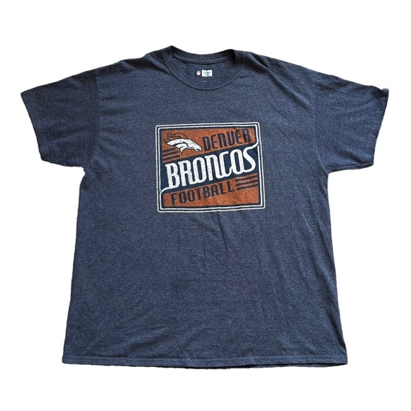 Denver Broncos Football Short Sleeve Tee | NFL Team Apparel | Men’s XL - Picture 1 of 5
